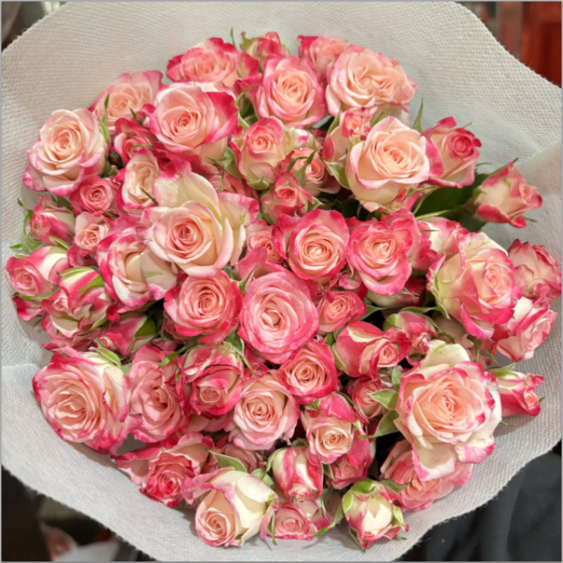 Multi-Head Rose Bouquet, Fresh Flowers from Yunnan Kunming Base, Direct Delivery, Same-City Water-Cultivated Flowers