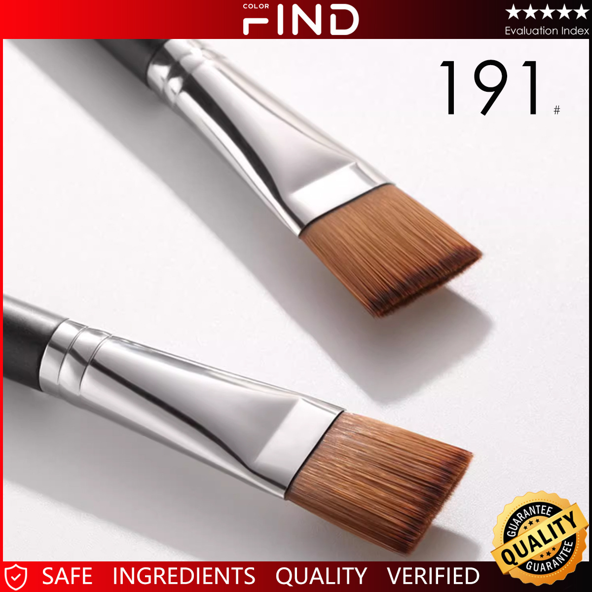 T191 # Fundación cepillo máscara cepillo solo maquillaje cepillo lengua plana belleza herramienta pelo profesor recomendar fábrica