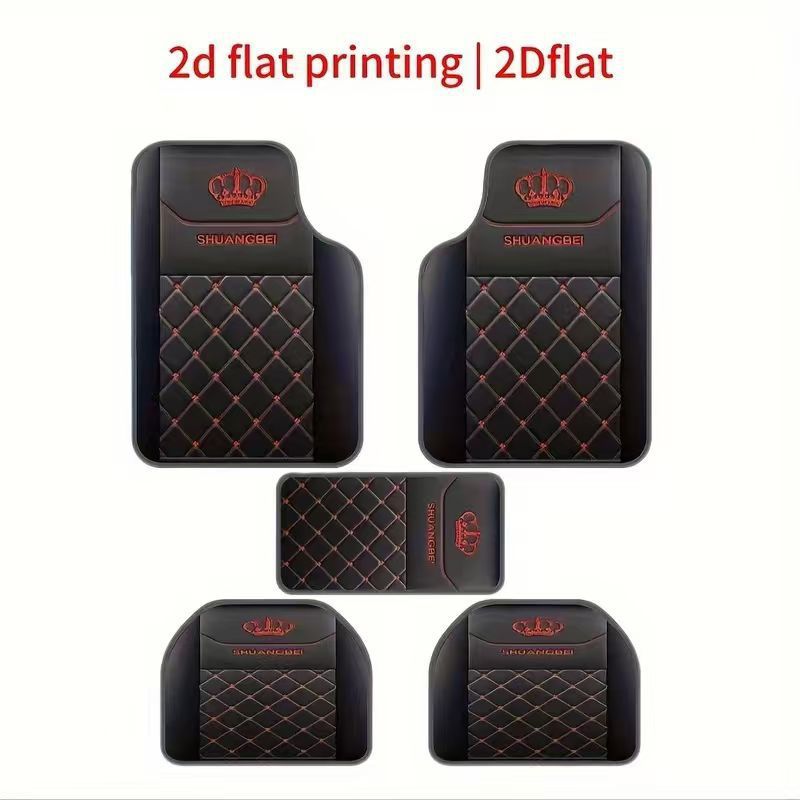 Factory Direct Delivery of Car Universal Simple Floor Mats for All Seasons, Dirt-Resistant and Wear-Resistant Five-Piece Set of Floor Mats for Wholesale Delivery