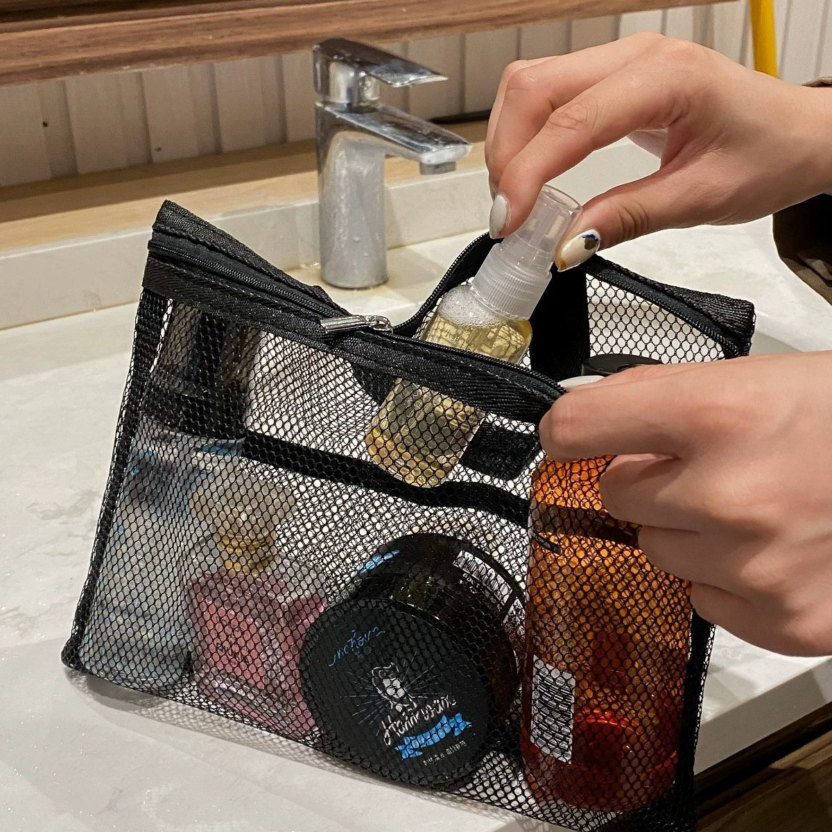 Фирменный портативный косметичка, универсальная organizer bag, сумка для хранения, оптовая торговля