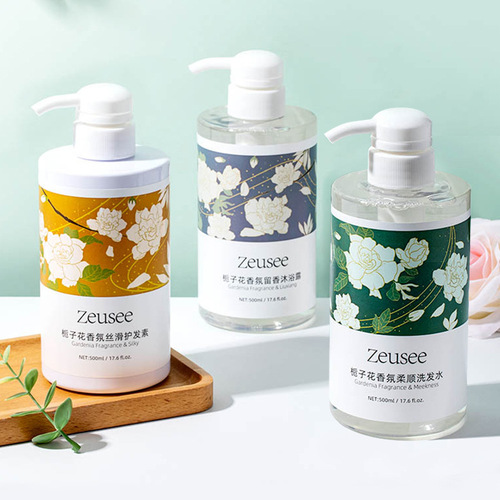 Scented Gardenia Shampoo, Conditioner, and Bath Soap Care Set with Softening and Moisturizing Fragrance, Manufacturer's Wholesale