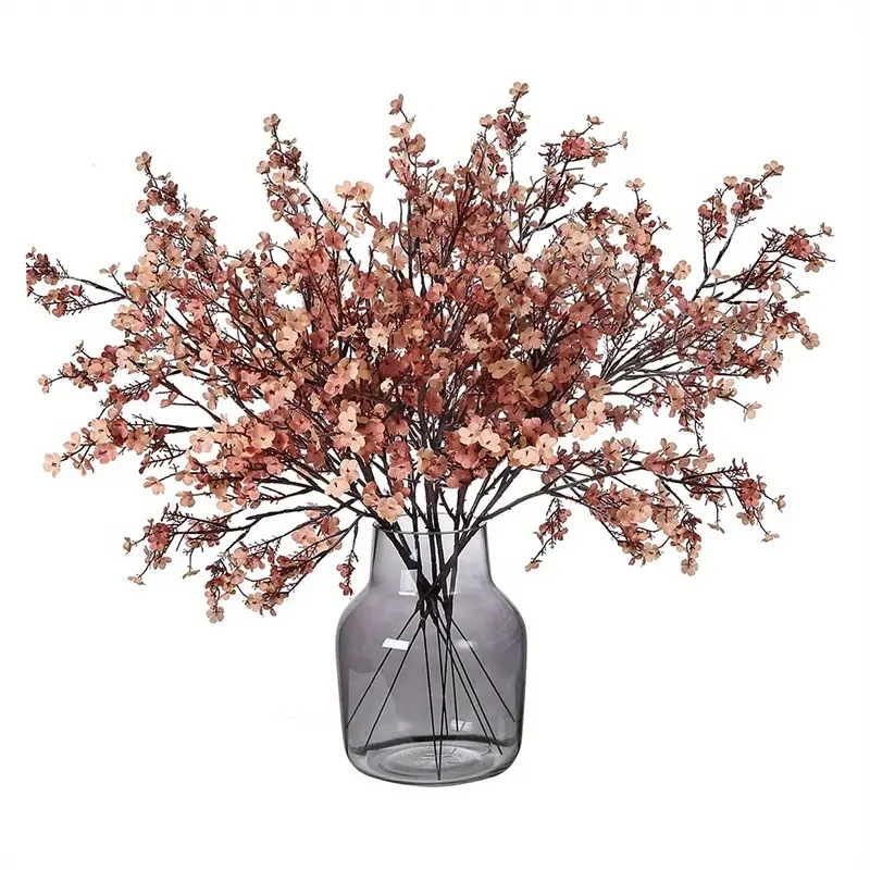Ramo de flores de simulación de boda con estrellas llenas, flores artificiales falsas, plantas de seda, decoración de flores para ventana
