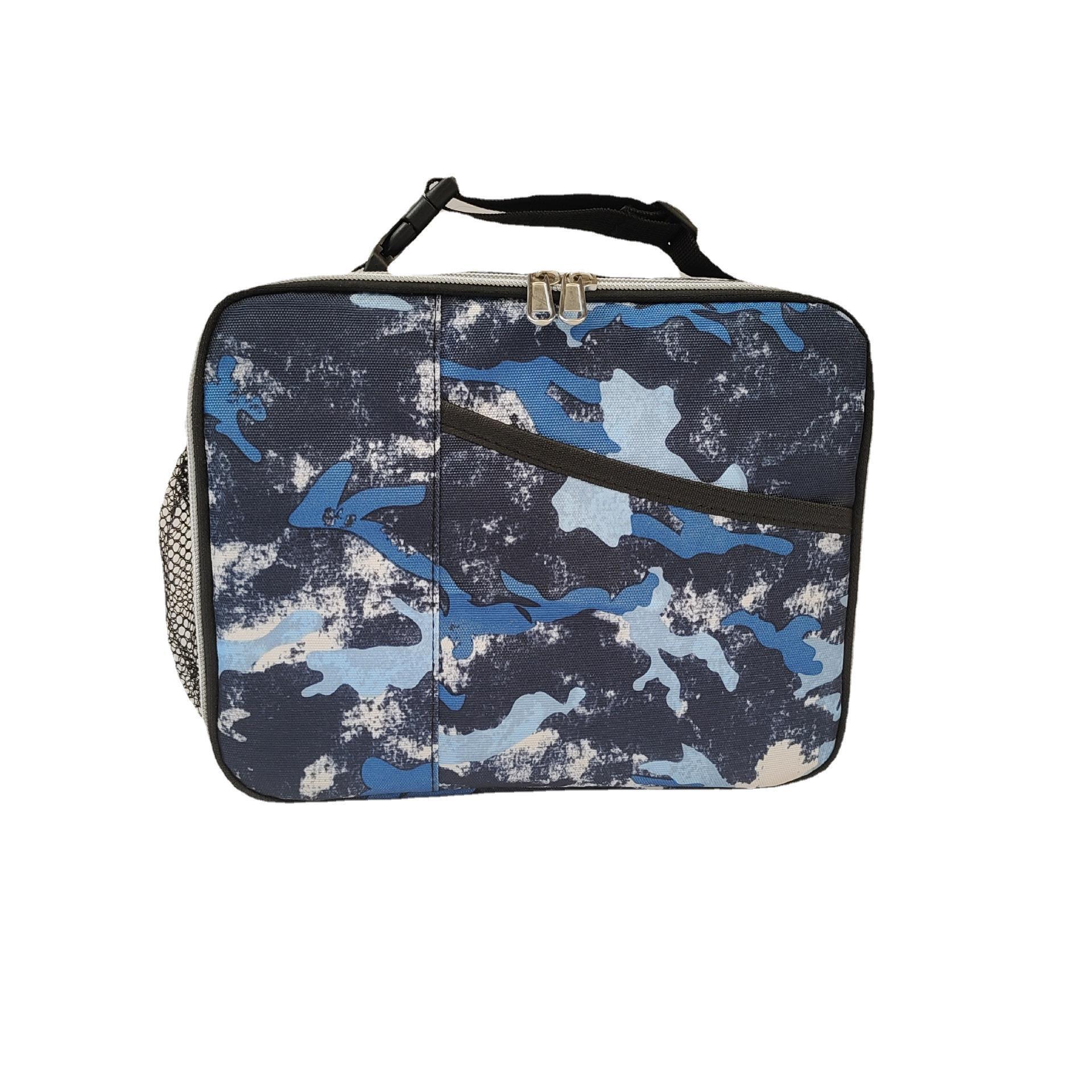 Manufacturer Wholesale Camouflage Foreign Trade Children's Lunch Bag Amazon European and American Style Portable Lunch Box Bag Portable Bento Bag