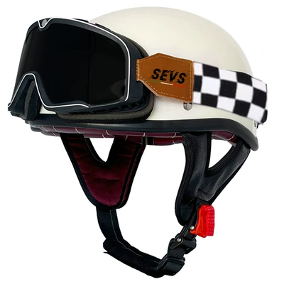 helmet body, Motosiklet kaskı (dəbilqə) - milk-white-rice-grid-large-frame-goggles-m
