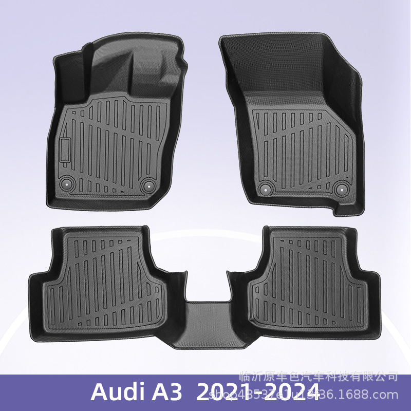 Europa para Audi A3 2021 - 2024 TPE híbrido 3D todo el tiempo TPE cojín de pie de automóvil