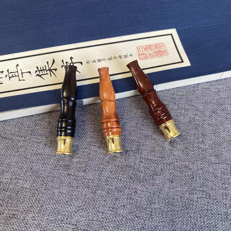 黑檀木烟斗烟嘴木质烟斗过滤烟嘴手把件烟斗可拆洗烟具古朴雕龙|undefined