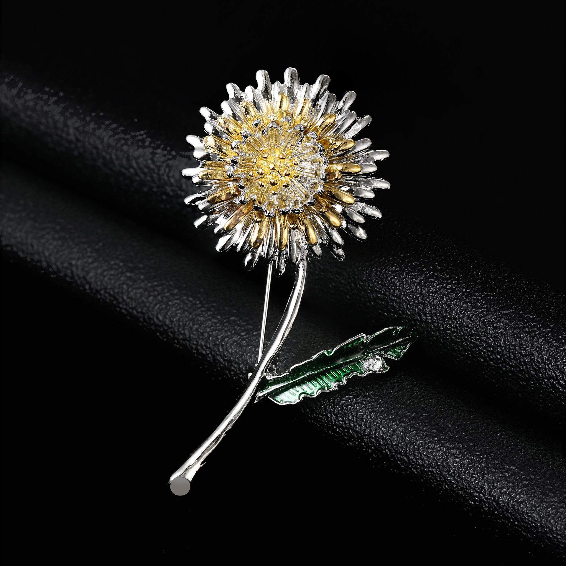 Elegant Simple Style Pin Dandelion Alloy Enamel Inlay Rhinestones Women's Brooches display picture 8