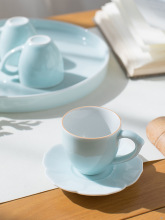 隔热防烫有耳品茗杯陶瓷功夫茶青瓷带手柄茶杯主人杯具手工杯新品