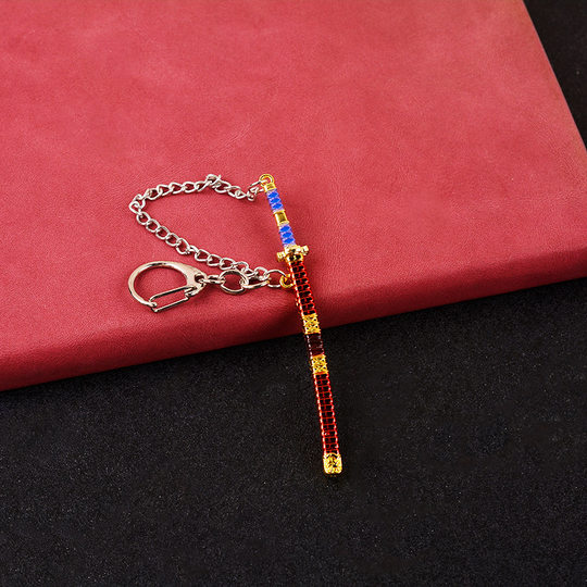 Mini Samurai Swords Around Solon Black Swords Autumn Water Weapon Model Mini Alloy Samurai Swords Toy Keychain