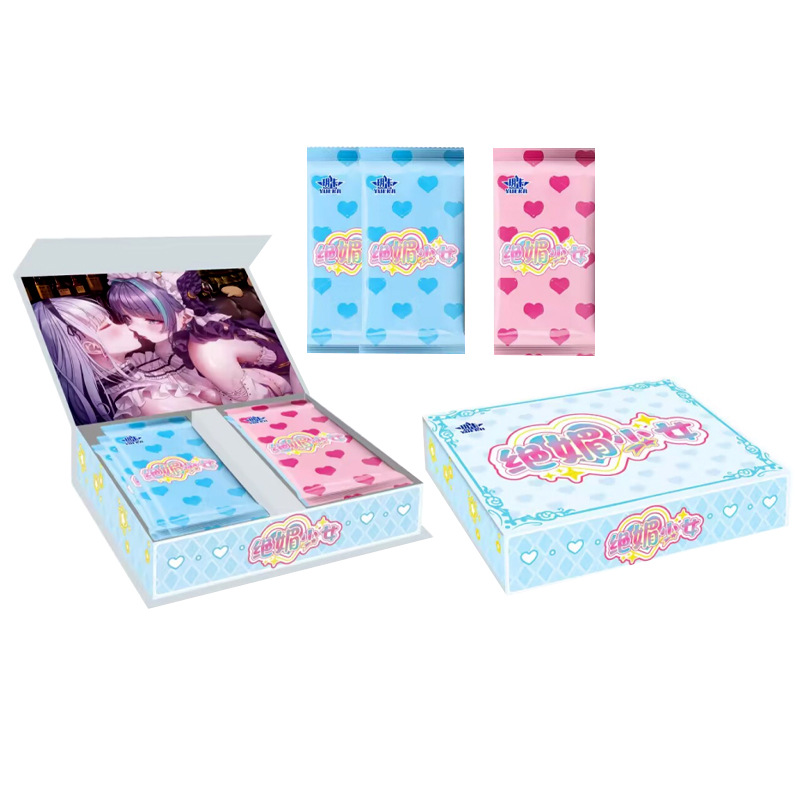 Little Frog Goddess Story 5 yuanes Pack 8 pop-up Tarjeta de cara roja pretty Girl Card anime juego periférico caja ciega