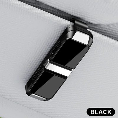 Double-Sided Car Glasses Clip, Sunglasses Storage, Bill Clip, Car Sunglasses Holder, Multi-Functional Sun Visor in the Car (Car Glasses Clip/Bill Clip) - double-sided-glasses-clip-black-without-label