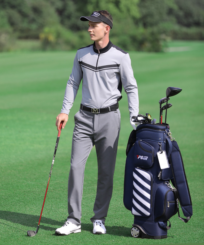 Quần thể thao golf nam co giãn mềm mại PGM — KUZ097 Màu Đỏ, KUZ097 màu xám, KUZ097 màu xanh hải quân chi tiết 5