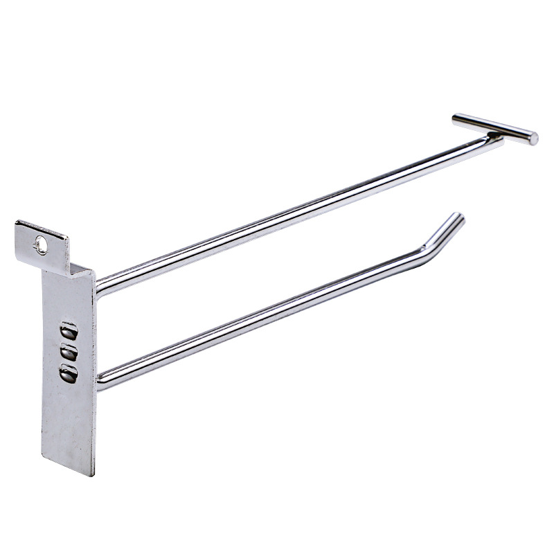 Directo de fábrica tablero de ranura de tablero universal línea doble gancho de estante de hardware centro comercial super tienda de departamento gancho multiusos