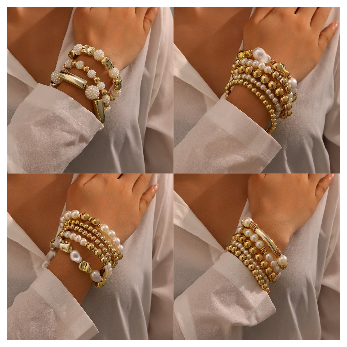 Modisches Perlenarmband Mit Muschel Elementen Für Damen_voghion.com