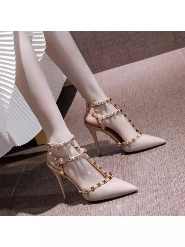 Pantofi Cannon, tocuri înalte de pat, tocuri înalte sexy, sandale stiletto pentru femei mărimi mari, cu baretă cu vârful ascuțit, pantofi de club care nu obosesc picioarele_voghion.com