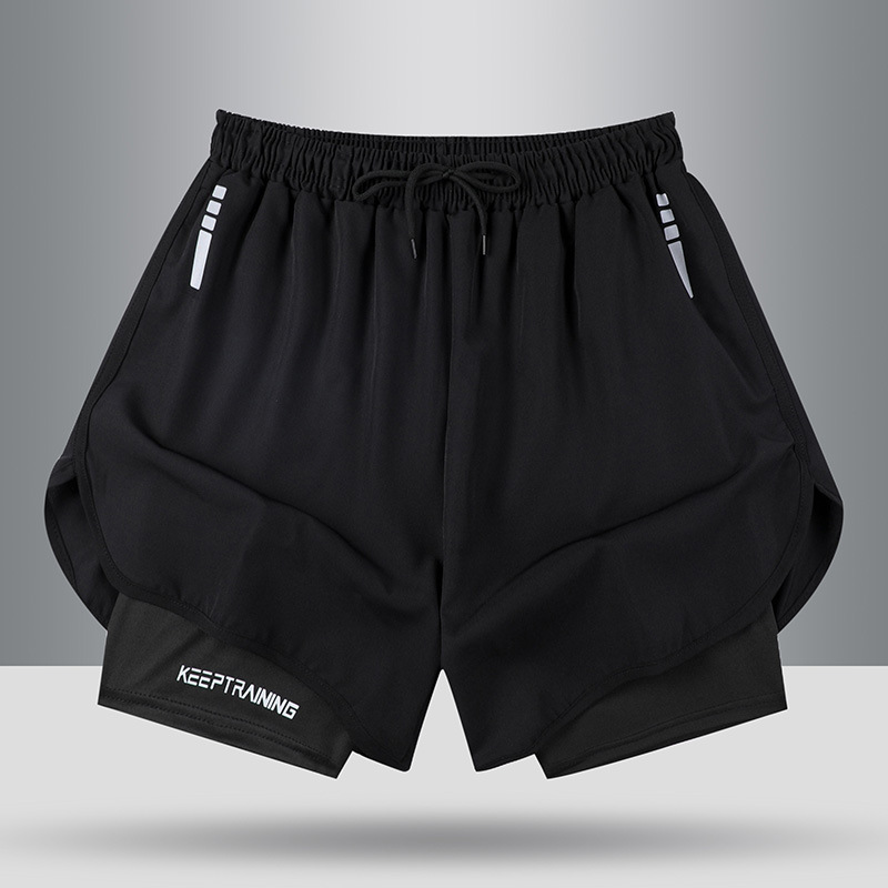 Camisas de ropa para hombres y mujeres de verano deportes de maratón atletismo anti-avergonzado forro de entrenamiento pantalones de fitness