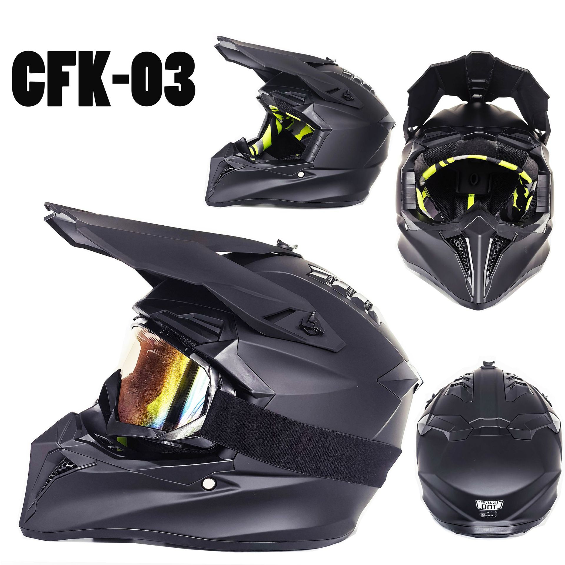 Adult and Children's Motorcycle Helmets Dot Certified Electric Vehicle Bicycle Helmets Off-Road Helmets C Full-Face Motorcycle Helmets