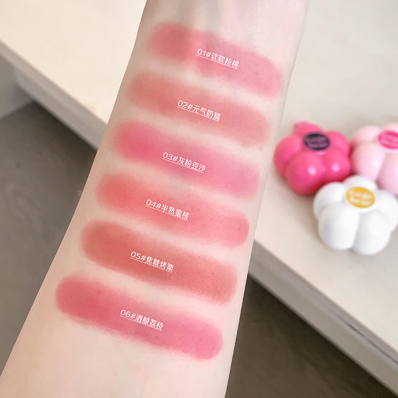 Gege oso rosa cereza dulce lipstick multipropósito blush niebla mate maquillaje impermeable blanqueamiento lipstick al por mayor