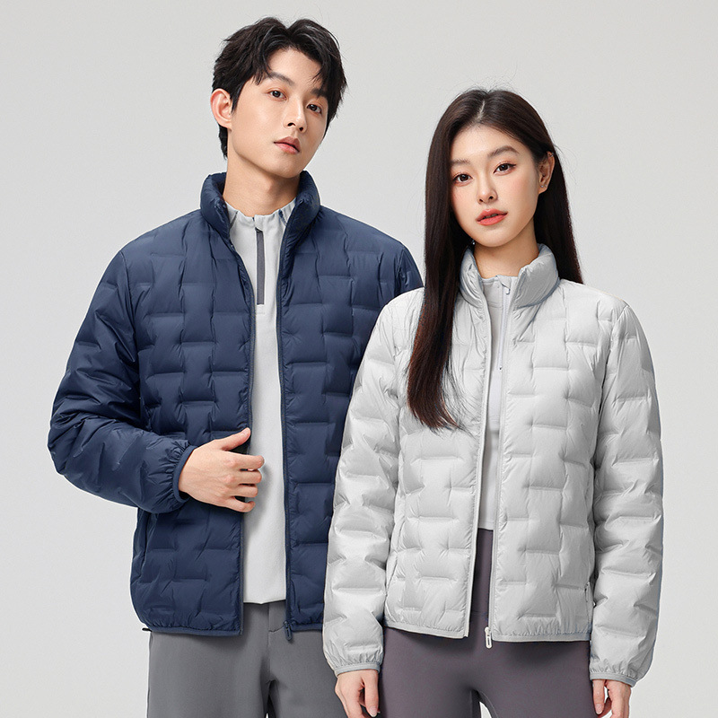 批发跨境户外运动直播爆款立领轻薄羽绒高品质新国标90绒保暖外套