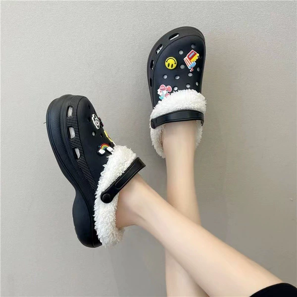 High -heeled black (thin into lightning) cotton sleeve disassembly and washing
