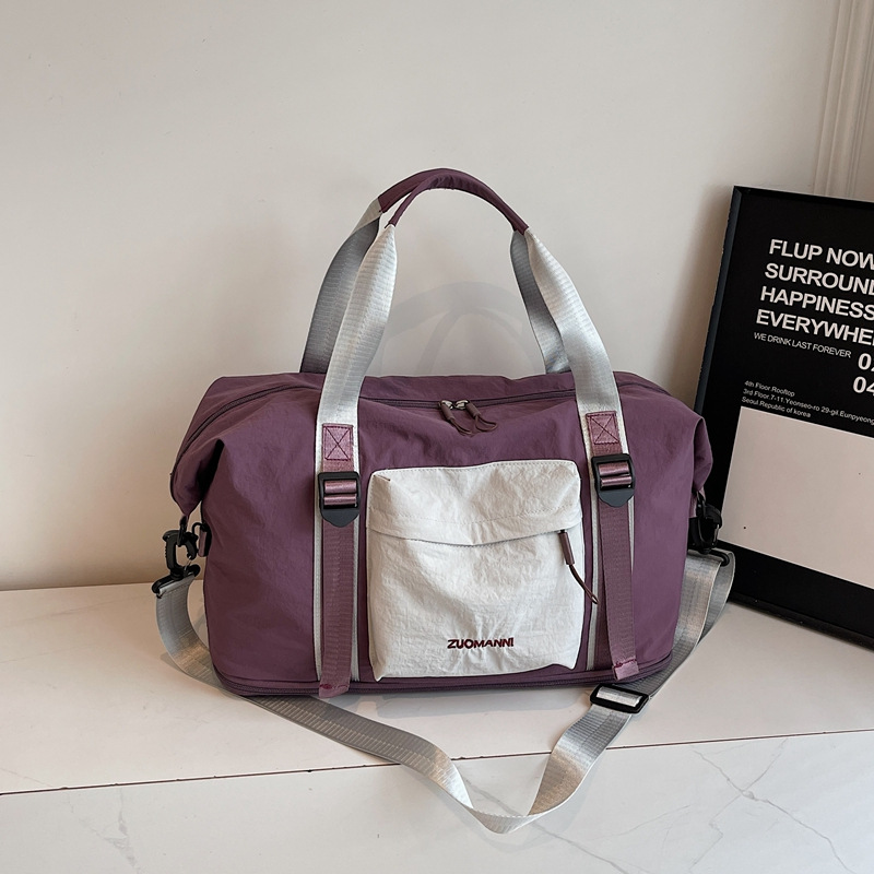 Bolsas de viaje al por mayor estilo empalme contraste de alto valor de equipaje expansión de gran capacidad bolsas de yoga deportivas bolsas