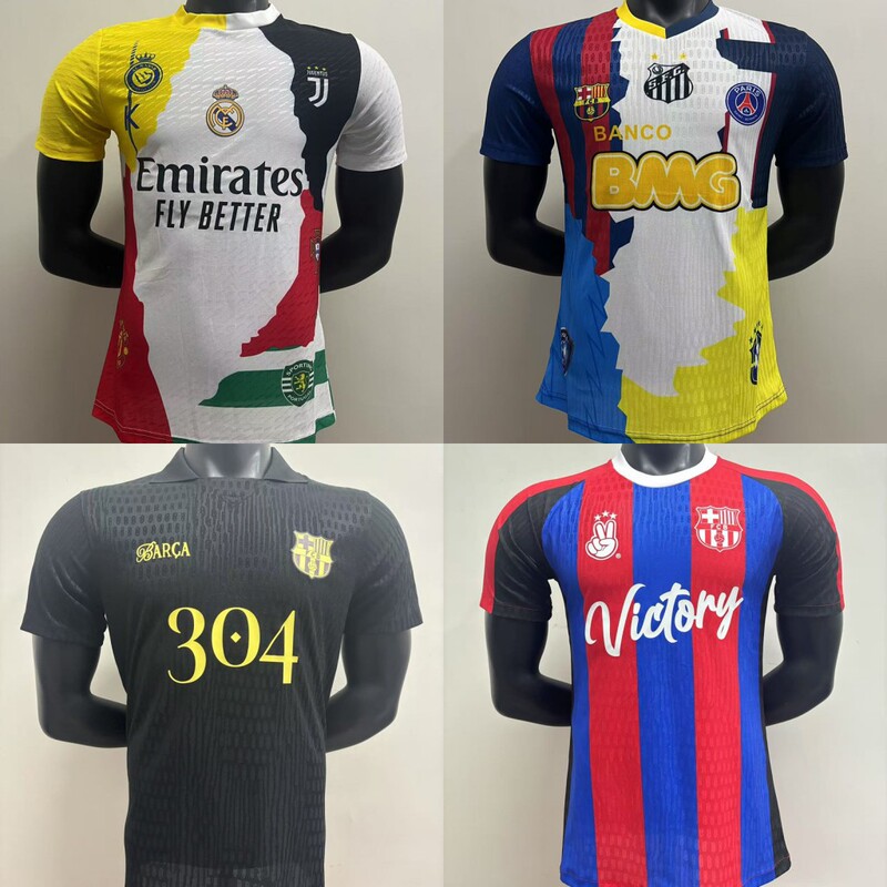 Cross-Border Player Version Logo Football Jersey Miami Manchester City Barcelona Arsenal Real Madrid Paris Tottenham Crescent Jersey