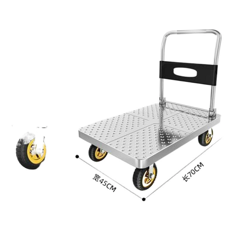 Cart, heavy handheld folding flatbed truck, increased thickness