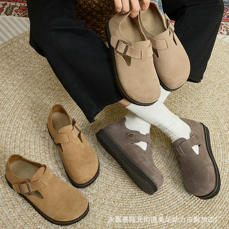 Женские туфли на толстой подошве в стиле ретро, женские лоферы на плоской подошве без шнуровки, новинка весны 2024 года