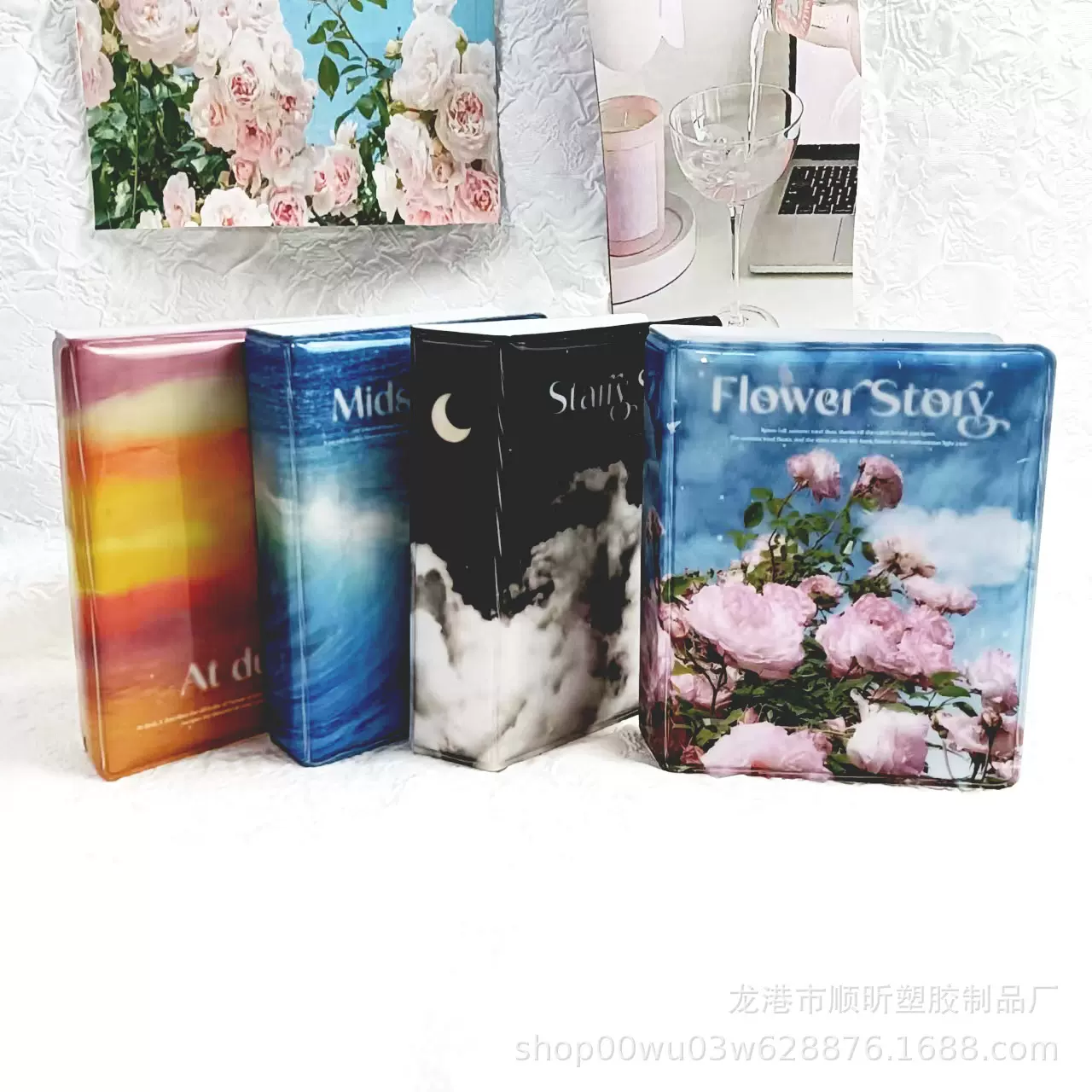 浪漫主义风蓝天白云自由花朵夕阳自相册爱豆追星收纳本册PVC相册