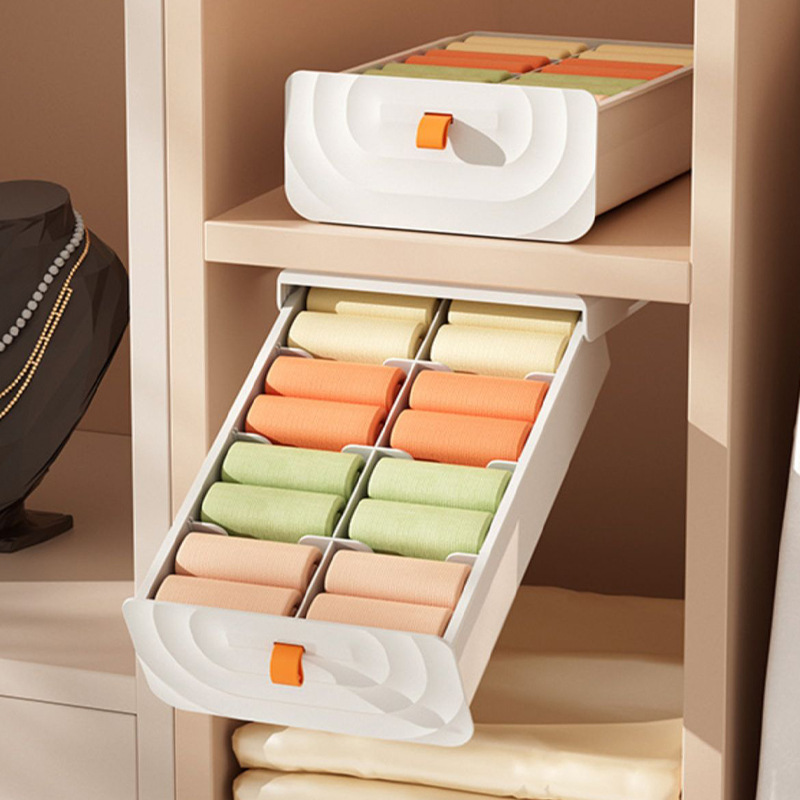 Drawer-Style Underwear Storage Box, Three-In-One Organizer for Panties and Socks, Home Use Intimate Clothing Sorting Box for Cabinets Drawer-Style Underwear Storage Box, Three-In-One Organizer for Panties and Socks, Home Use Intimate Clothing Sorting Box for Cabinets