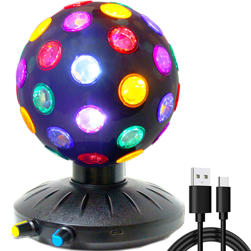 360-Degree Rotating Disco Light Ball Disco Light Adjustable Speed and Brightness Ktv Party Atmosphere Magic Ball 360-Degree Rotating Disco Light Ball Disco Light Adjustable Speed and Brightness Ktv Party Atmosphere Magic Ball
