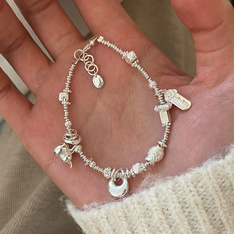 Design sense small gourd chubby chubby broken silver coiled bracelet female niche unique exquisite versatile bracelet bracelet