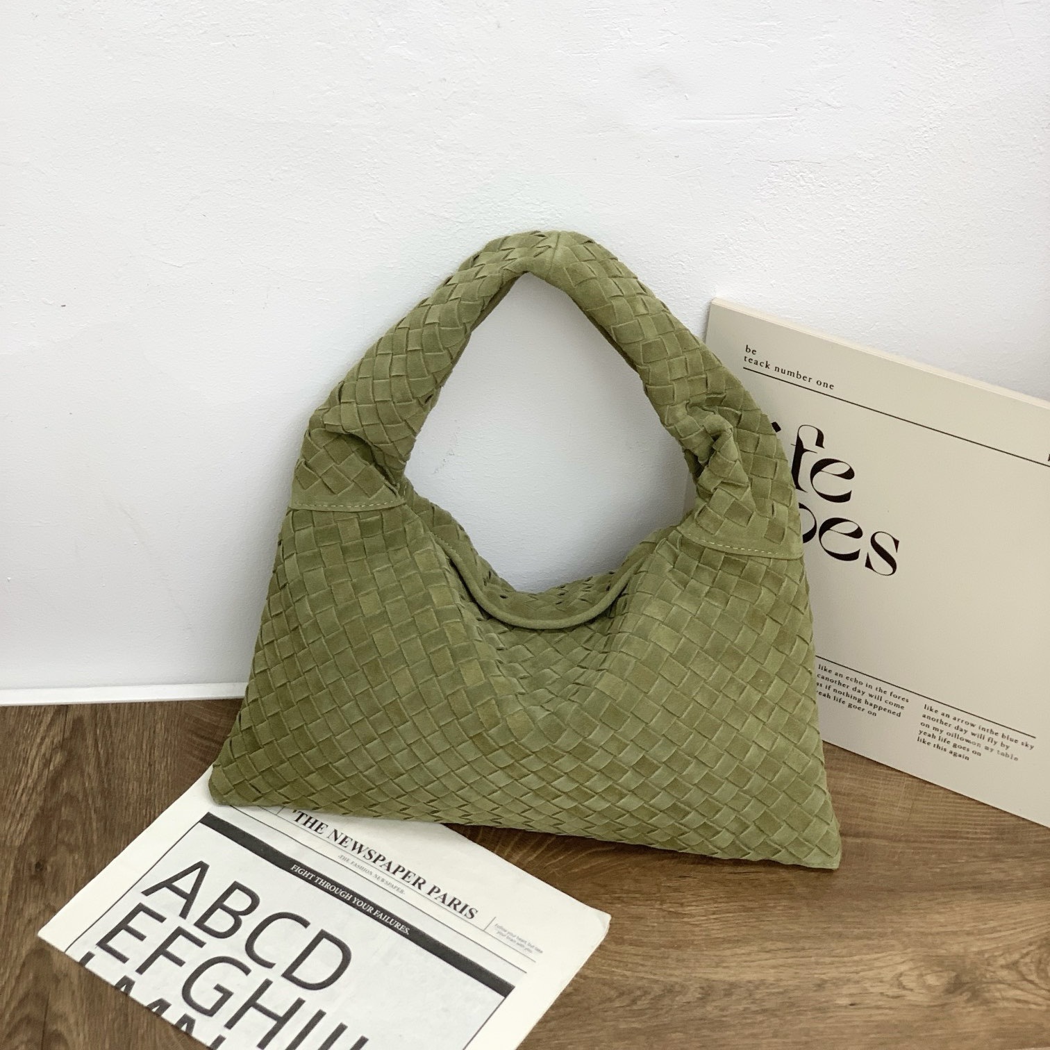 2024 Autumn/Winter New Genuine Leather Suede Women's Bag Large Capacity Hobo Shoulder Handbag - Thumbnail 6