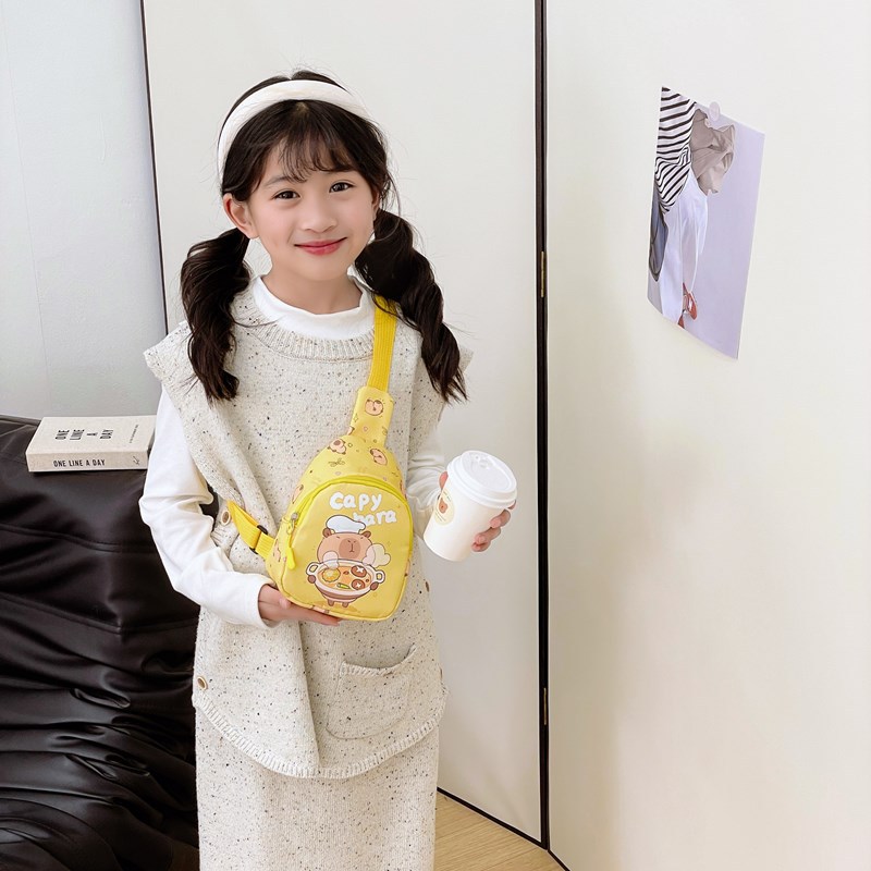 Capibala bolso de pecho de dibujos animados japoneses encantadores mini bolso de bebé 2025 nuevo bolso de impresión para niños