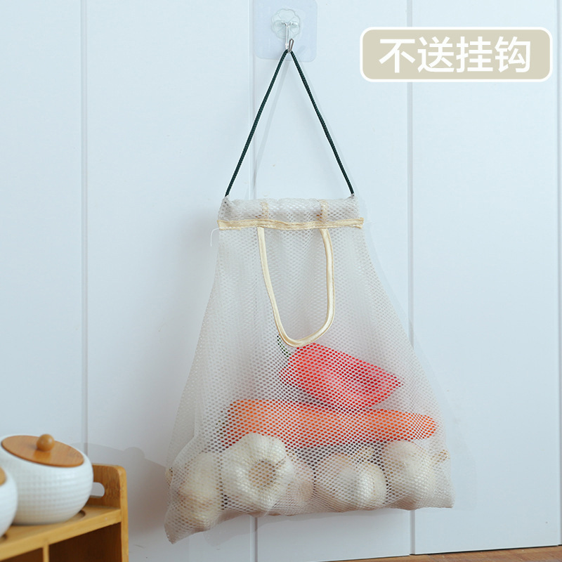 台所多機能果物野菜掛け袋姜にんにく収納神器壁掛けにんにくにんにくにんにく収納袋通気網袋|undefined