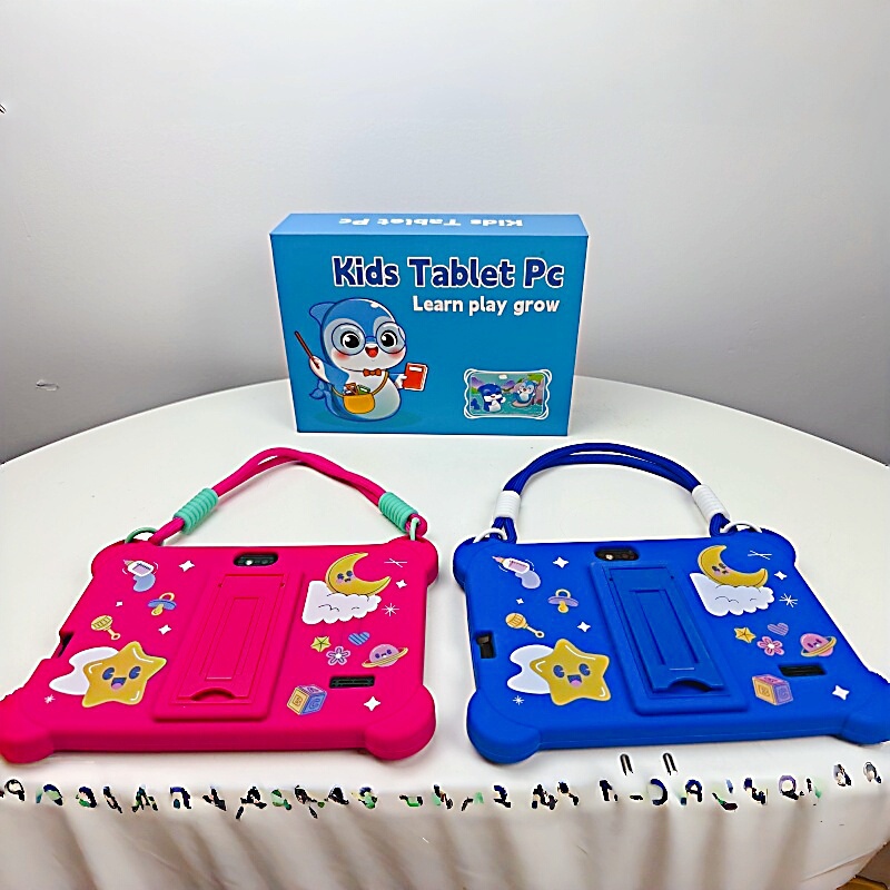 7inch Children's Learning Tablet Cartoon Anti-Fall Protective Case with Lanyard Portable Android Wifi Dual Camera Hd Screen