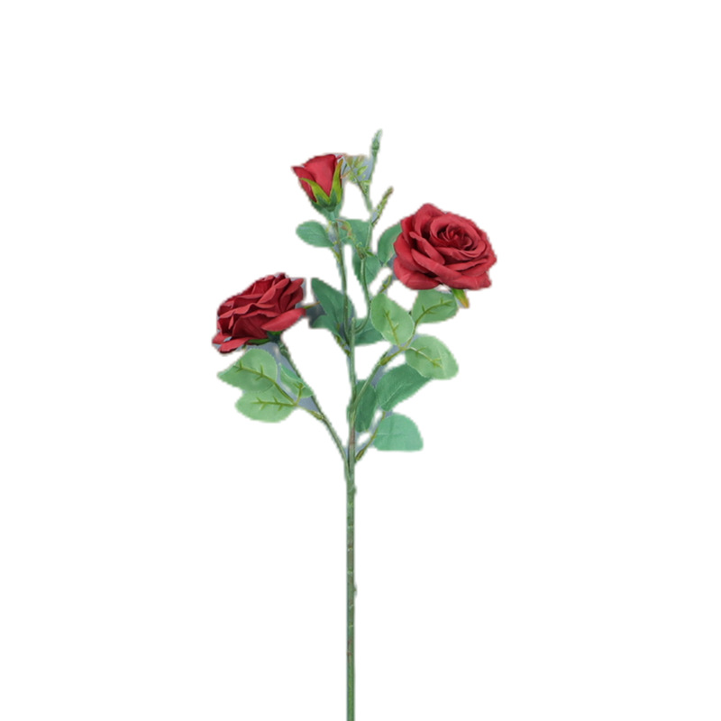 Rosa artificial sola sensación de múltiples cabezas rosa boda flor artificial sala de estar decoración tiro flor artificial flor de seda al por mayor