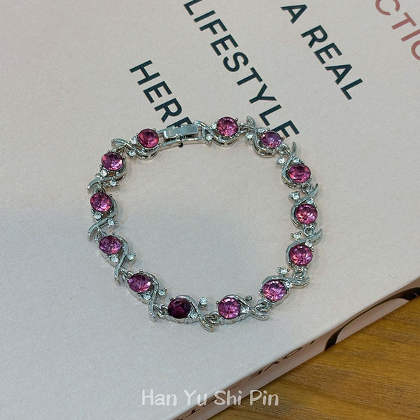 purple fashionable sophisticated cute bracelet with bow