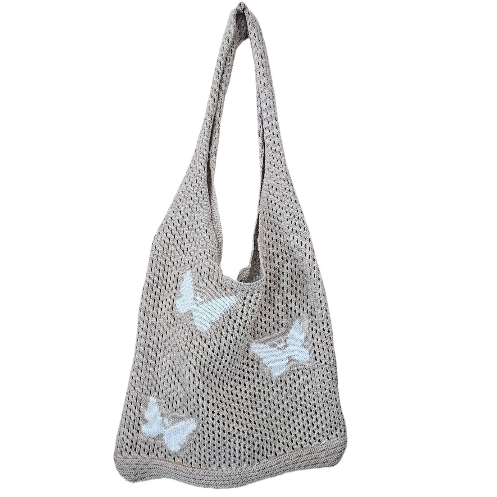 Bolso Tote Tejido Calado de Gran Capacidad de Poliéster Diseño Tejido para Uso Diario image 8