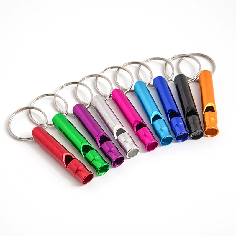 Свисток для выживания, наружный брелок-свисток, тренировочный инструмент, высокочастотный многофункциональный свисток из алюминиевого сплава, оптом