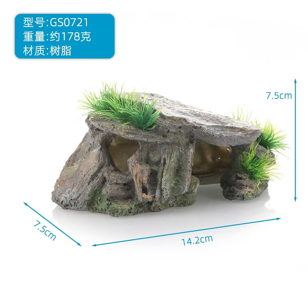 Mascota trepadora, tortuga, terraza trepadora, araña, hámster, lagarto, guardián, serpiente, refugio, decoración de resina, decoración, descanso, decoración, alimentación