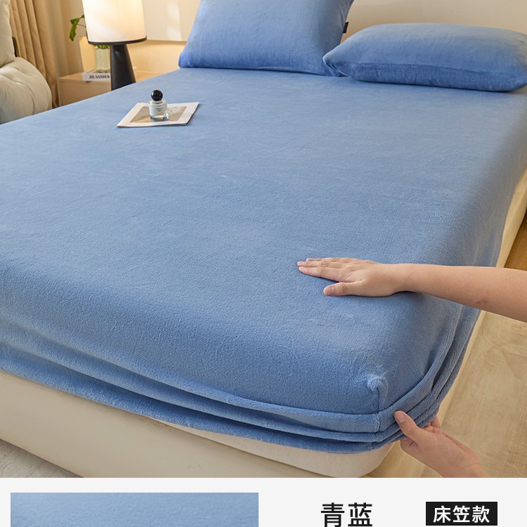 Leche cama de terciopelo 2026 nuevo invierno más terciopelo espeso brida de coral cama de terciopelo sábanas colchón cubierta protectora