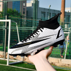 Men's High-Top Football Shoes Cross-Border Amazon Football Shoes with Small Spikes Children's Professional Training Competition Sports Shoes