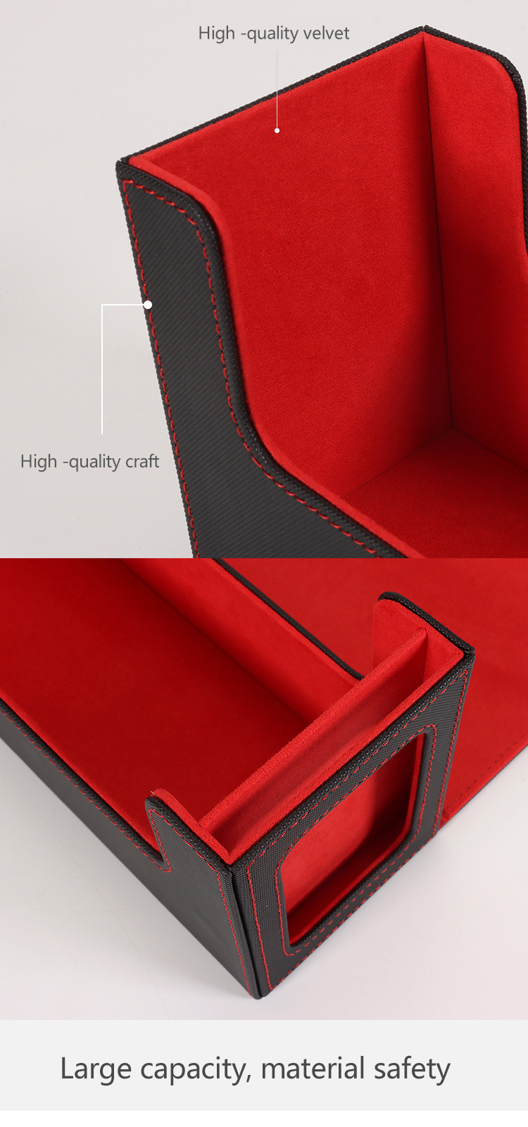Magnetic Trading Card Storage Box For Board Games Pu Leather_voghion.com