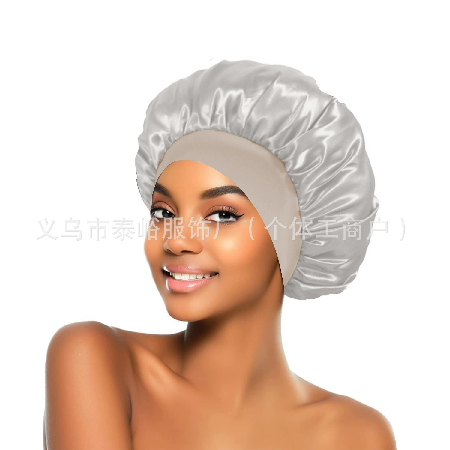 Elastic Nightcap Shower Bonnet, Sedin + Elastic Fabric, Soft Breathable, One Size