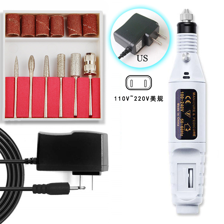 Deseo transfronterizo Amazon uñas máquina de pulir removedor de uñas máquina de esmalte de uñas traje de uñas pluma pulido