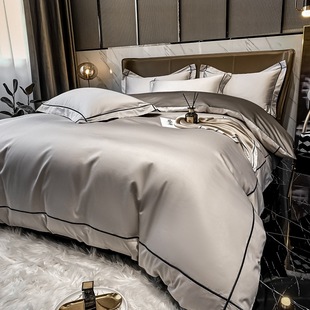Light Luxury Pure Cotton Four-Piece Set of Xinjiang Long-Staple Cotton High-End Cotton Bed Sheetss and Quilt Covers Bedding 2025 New Style