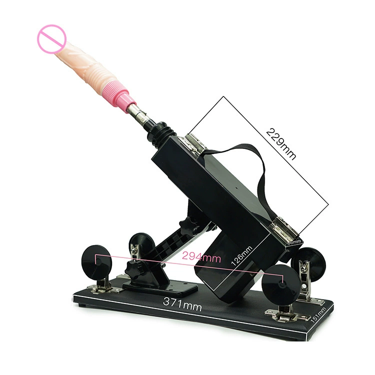 Automatic Telescopic Masturbation Machine (MELO), Adjustable Speed, Suction-Base, Black/Pink