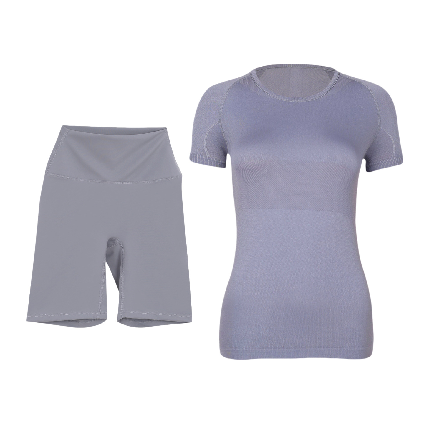 Women's Short Sleeve And Shorts Set Breathable Active Workout Outfit_voghion.com
