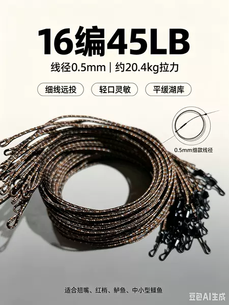European Carp Fishing 16-Strand Sinking Lead-Wrapped Line 45lb 60lb Lure Fishing Line Set Strong and Durable Stable Sinking Hidden Line